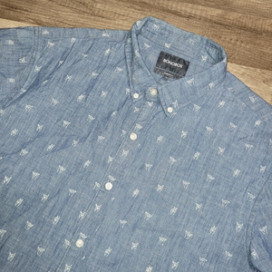 Bonobos Light Blue Button-Down Shirt with White Micro Print